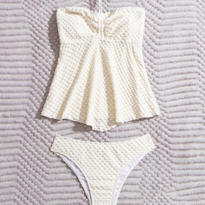 Bikini de Dos Piezas con Estampado Floral Personalizado de Alta Calidad, Traje de Baño de Talla Grande para Niñas, Fabricante de Ropa de Playa - Product Image 5