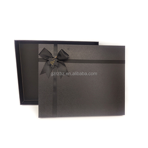 Chất Lượng Cao Tùy Chỉnh Hộp Giấy Màu Đen Món Quà Giáng Sinh Trường Hợp Sáng Tạo Hiện Tại Mặc Một Ribbon Bao Bì Hộp - Product Image 3