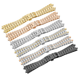 Correa <span class=keywords><strong>de</strong></span> <span class=keywords><strong>Reloj</strong></span> Clásica <span class=keywords><strong>de</strong></span> Acero Inoxidable para Audemar Piguets GA2100 2110 Royal Oaks 26mm - Product Image 5