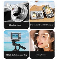 Kamera Digital Zoom Optik Definisi Tinggi 4K Baru 64MP CCD Mode Kecantikan Selfie Layar Ganda Dukungan SD Gambar Optik