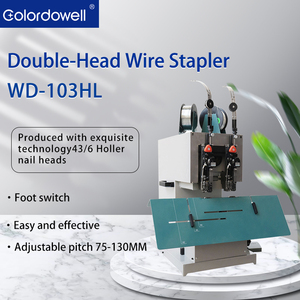 WD-103HL खोखले नाखून सिर काठी लूप तार सिलाई डबल हेड वायर मशीन पेपर स्टेपलर इलेक्ट्रिक कॉइल वायर - Product Image 3