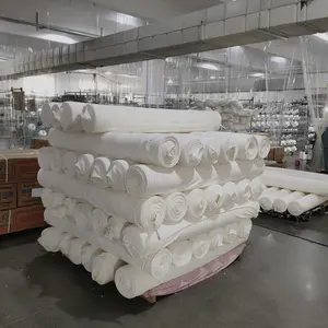 Prix en vrac personnalisé doux gris tissu coton Polyester blanc tricot Greige tissu Textile matière première pour enfants vêtements vêtement