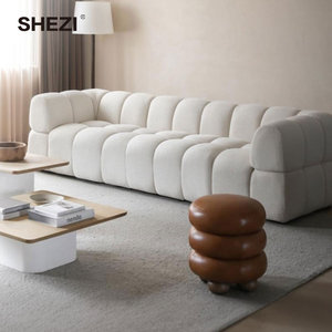 Sofá Modular en Forma de L, Diseño Nórdico, Color Beige, Cómodo, para Sala de Estar, Marca SHEZI, Suministro de Fábrica - Product Image 3