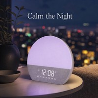 Réveil intelligent avec lumière de réveil, horloge numérique et analogique, lampe simulateur d'aube, machine à bruit blanc, pour une matinée pleine de joie et une décoration rajeunissante