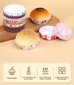 Papier enduit élégant OEM ODM pour cupcake grand emballage de muffins durable pour gâteau, tasse de cuisson, récipient <span class=keywords><strong>à</strong></span> gâteau rond en triangle rectangulaire - Product Image 3