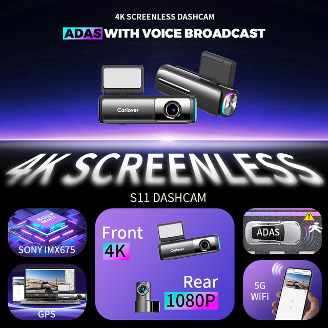 Starvis 2 Dash Cam Video Recorder Car Dashcam 4k Recording with Adas Dash Cam with Starvis 2 Dashcam 4k Front and Rear Camera
