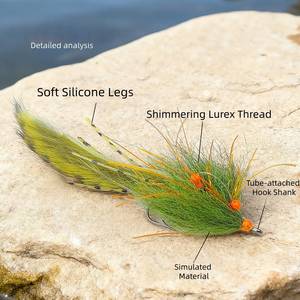 Streamer SNEDA Tiger Zonker avec queue chatoyante, un <span class=keywords><strong>leurre</strong></span> réaliste et scintillant <span class=keywords><strong>pour</strong></span> les prédateurs d'<span class=keywords><strong>eau</strong></span> <span class=keywords><strong>douce</strong></span> agressifs - Product Image 4