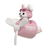 Diffuseur de parfum pour voiture en forme de lapin pilote, accessoires automobiles, diffuseur de parfum d'intérieur avec hélice rotative, parfum d'ambiance pour grille d'aération, design magnétique