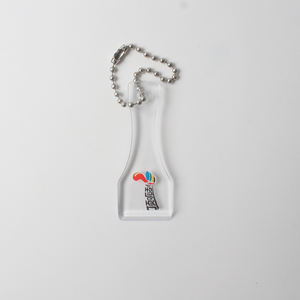 Gantungan kunci Scraper tiket gantungan kunci bentuk Drop Lottery Scratcher dengan UV Printing akrilik dan bahan besi untuk pegangan kunci - Product Image 2