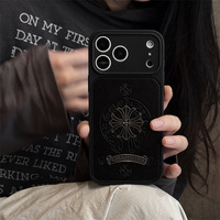 Coque pour iPhone 17 Air, Chrome, DIY, 3D, Design tendance en forme de croix, iPhone 16 15 14 Pro Max, Cœur, 13 Plus, Accessoires pour téléphone portable