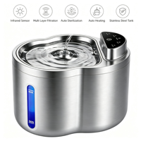 Fontaine à eau automatique sans fil OEM ODM à marque privée pour animaux de compagnie, avec circulation d'eau, pour chats et petits chiens