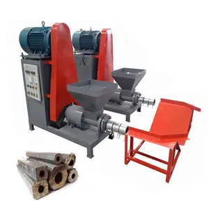 Wastes wood sawdust stick briquette log extruder forming making shredded paper briquette machine