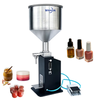 Machine de remplissage pneumatique A02 pour crème, shampoing, pâte cosmétique, pâte de sésame, crème de viande, miel, beurre, beurre de cacahuète, jus