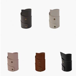 Foldable <b>Pen</b> Organizer Faux Leather Roll-Up <b>Pen</b> Holder Portable Desk Organizer for Office School - Product Image 2
