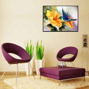 Murales de decoración del hogar, pinturas de animales, flores, pájaros, <span class=keywords><strong>lienzo</strong></span>, artesanal, 5D, diamantes, venta al por mayor - Product Image 2