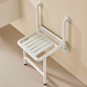Siège de salle de bain pliable Baiyurui, capacité 150 kg, tabouret de douche mural avec accoudoirs pour personnes âgées et handicapées - Product Image 1