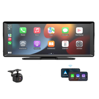 10.26 pouces sans fil Carplay Android Auto Screen 1080P Caméra de recul GPS Navigation Mirror Link BT/FM/AUX Stereo Car Reverse Aid