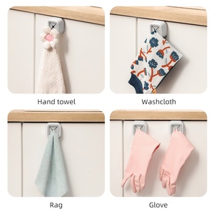 Single-Tier Household Organizer Plug <b>Wall</b> Hooks for Bathroom Bedroom Office Kitchen Towel <b>Storage</b> <b>Rack</b> Bag Holder Accessory - Product Image 3