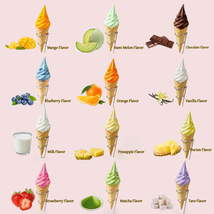 Poudre de crème glacée molle multi-saveurs 1KG, mélange commercial pour cornets, coupes glacées, puddings et barres glacées - Product Image 4