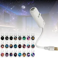 Projecteur de lumière holographique dynamique HD intelligent, lumière de nuit ciel étoilé réglable à 360°, rechargeable par USB pour voiture, lumières galaxie