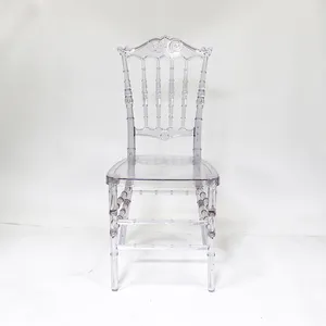 Zarif tasarım kale polikarbonat açık sandalyeler restoran ve düğün için yüksek kaliteli otel parti etkinlikleri demontajı sandalye