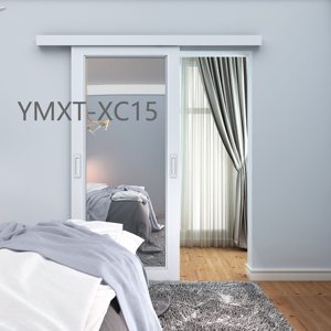 تصميم حديث من الألومنيوم الشخصي مجموعات السكك الحديدية المسار الحظيرة بالجملة ، أجهزة انزلاق الأبواب الأخرى مع غطاء MDF - Product Image 5