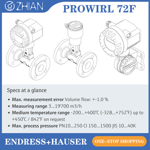 เครื่องวัดอัตราการไหลแบบใหม่ของแท้จาก Endress+Hauser รุ่น Prowirl 72F สำหรับแก๊ส และเซ็นเซอร์วัดการไหล - Product Image 2