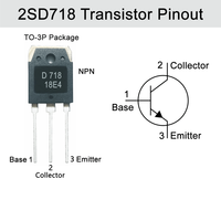 Transistor bipolaire Longwei haute puissance 2SD718 55V 49A TO-220AB pour amplificateur audio, paire de transistors