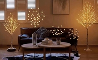 Lumières féeriques arbre de bouleau 4 pieds 200 lumières LED pour intérieur extérieur maison vacances décoration led lumière de noël