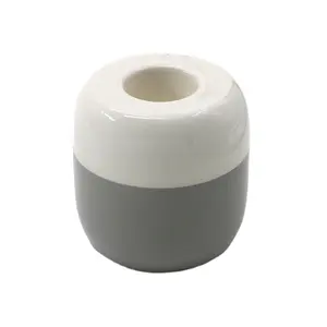 Aspire 2022 New Hot Sale Home decoration products ceramic Candle holder with white and grey color ceramic porcelain
