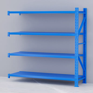 Étagère de rangement de garage à 4 niveaux, étagère empilable en métal, rayonnage de stockage industriel pour entrepôt, étagères de rayonnage, capacité de 500 kg, étagère légère réglable - Product Image 2