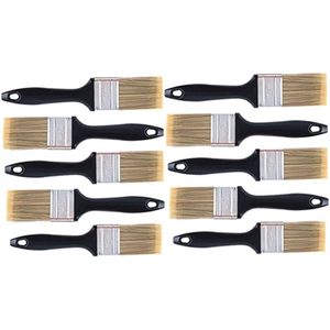 Pennelli piatti Premium 1 pollice 2 pollici 5 pollici con setole naturali strumenti professionali per la verniciatura Fai da te trattati manico in plastica - Product Image 2