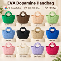 Sac à main EVA 32,5x11,5x21cm, fourre-tout de rangement étanche, coloré, avec breloques DIY, pour femme, décontracté, plage, voyage, usage quotidien, vente en gros