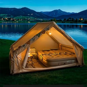 <span class=keywords><strong>Tente</strong></span> de camping gonflable de luxe pour l'extérieur, en tissu Oxford avec poteaux en fibre de verre à armature droite pour les aventures en plein air - Product Image 4