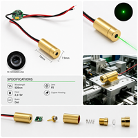 Module laser vert ZhonNa 520nm à tête en cuivre 2.3-5V, outil de visée de positionnement de précision, accessoire d'instrument pour les tâches d'alignement