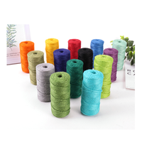 En gros personnalisé de haute qualité teint couleur naturel chanvre Jute corde rouleau Jute ficelle couleur 2mm cordon cadeau emballage corde 100M