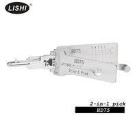 Lishi alat 2-in-1 Lock Pick LISHI HD75 Flat Milling Hon Da, Suzuki, KYMCO, Kawasaki dan alur kanan sepeda motor lainnya 2-in-1
