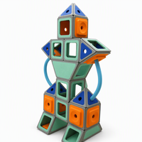 Balok Bangunan Magnetik Busa Raksasa untuk Anak-anak, Set Peralatan Bermain Indoor dengan Rintangan Lunak, 683 Pcs