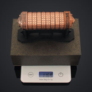 Ornements en métal 16CM Ornements créatifs <span class=keywords><strong>de</strong></span> style rétro Serrure à combinaison à 8 chiffres Serrure à cylindre à <span class=keywords><strong>code</strong></span> <span class=keywords><strong>Vinci</strong></span> Emballage cadeau - Product Image 3