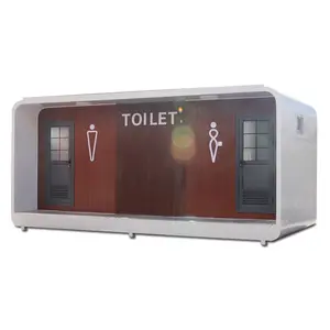 Customized Mobile Smart Apple Warehouse Scenic area public toilet with shower room .