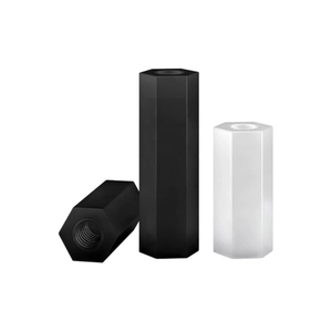 Flat Head Hex Nylon PA66 Standoff Double Way <b>Plastic</b> Isolation <b>Spacer</b> White Black Support Column Self-Locking Fully Threaded - Product Image 1