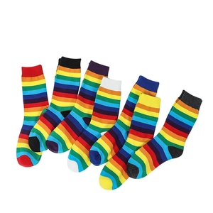 Bonypony <span class=keywords><strong>chaussettes</strong></span> colorées à rayures arc-en-ciel pour femmes, meilleurs originaux Design classique nouveauté <span class=keywords><strong>chaussettes</strong></span> assorties - Product Image 6