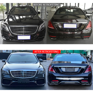 Kit carrosserie pour Mercedes Classe S W222 (2014-2017) : modification et amélioration S63, pare-chocs avant, calandre, pare-chocs arrière, lèvre arrière, garde-boue. - Product Image 2