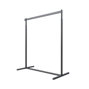 Nhà Sản Xuất Nhà Máy Thể Thao Quần Áo Cửa Hàng Kim Loại Chrome Sàn Màu Đen Đứng Quần Áo Cửa Hàng Hiển Thị Giá Cho Cửa Hàng - Product Image 1