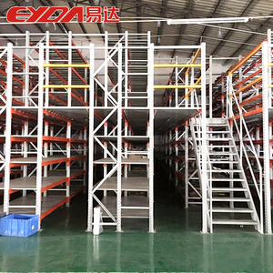 Sistema de estanterías de acero de almacenamiento de almacén multinivel Protección contra la corrosión Plataforma de Estructura Industrial Estantería de entresuelo de metal - Product Image 6