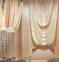 Muwei Rideau de plafond professionnel moderne et luxueux en soie de lait pour mariage, draperie, baldaquin, rideau de fond pour événements et banquets