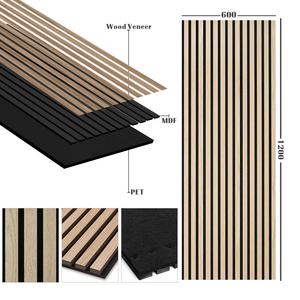 Panneau Acoustique Vente en Gros Éclairage Led Panneaux Acoustiques Panneau Mural Bois Couleur Chêne Neu. Holz Lot de 8 panneaux acoustiques muraux Isol - Product Image 1