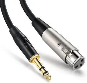 Audio XLR Female to 1/4 TRS Cable Female XLR to 1/4 Cable Jack 6.35mm to XLR Female Microphone Cable for Live & Stage Mixer