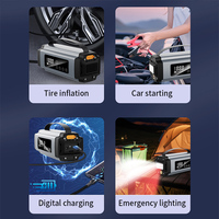 Démarreur de batterie de voiture 12V haute puissance automatique avec compresseur d'air batterie externe Portable voiture batterie au Lithium Booster démarreur de saut