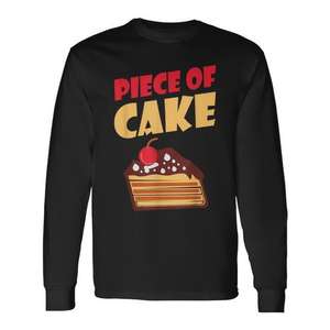 Maglietta a maniche lunghe con design a forma di torta e snack - Product Image 1